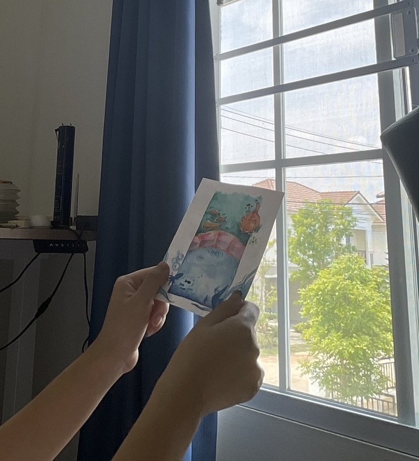 cha_ppt's tweet image. แงวส้มมองบ่อน้ำ~°
#สีน้ำ