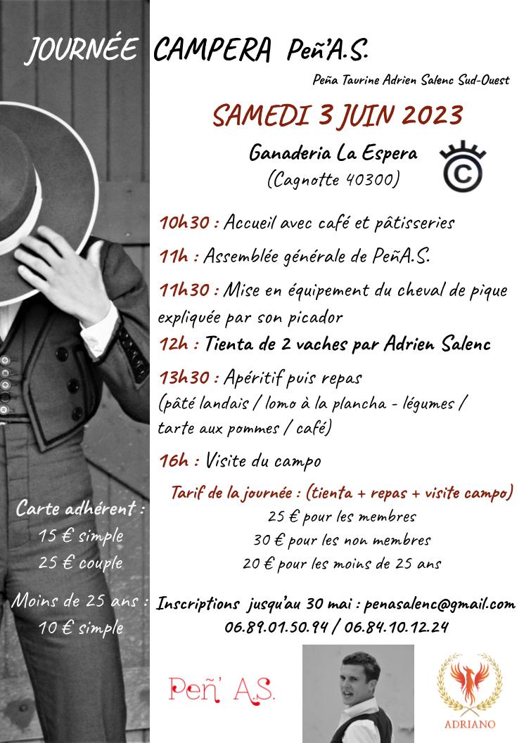 penasalenc's tweet photo. Journée au Campo avec Adrien Salenc. Inscriptions jusqu'au 30 mai.
@InfAdrienSalenc https://t.co/uctcJeknlf