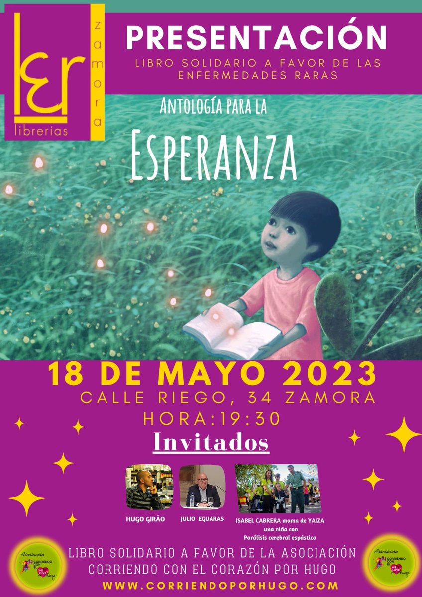 LerZamora's tweet photo. Una presentación diferente a la que no debes de faltar.

📆 18 de mayo
🕢 19:30 horas
"Antología para la esperanza" con la presencia, entre otros de @hugogirao2, @JulioEguaras y la madre de Yaiza, #IsabelCabrera
Toda la recaudación, de forma íntegra, será para @CarreraFederGC https://t.co/m9iYxaiBD2