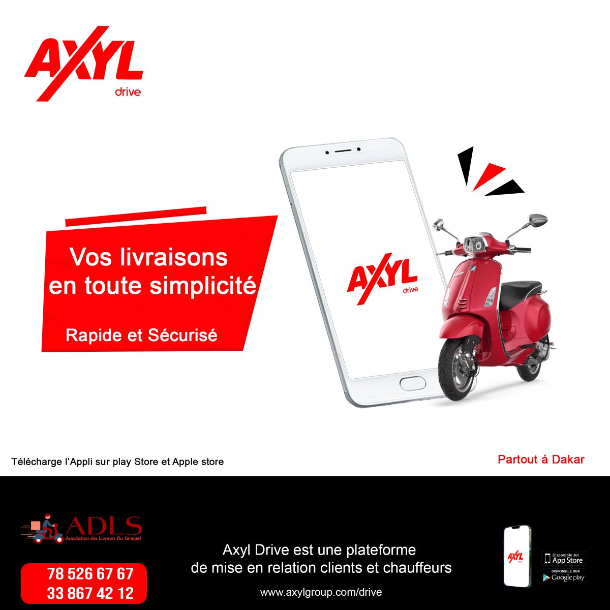 AXYL Drive, Osez la technologie pour votre sécurité
N'attendez plus! vous pouvez dès à présent télécharger l'application sur Play store play.google.com/store/apps/det… et sur App store apps.apple.com/us/app/axyl/id…
#sunugal #transport #senegal2022 #voyage #dakar #senegalemergent