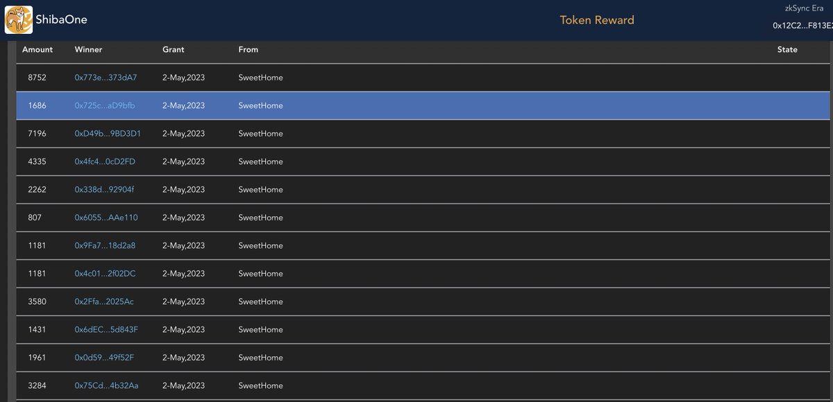 ShibaOneVerse's tweet photo. Here complete deliver 90K SBOT to community , tpo reward early supporter join to play the SweetHome game. 

All players can claim tokens on zkSync Era chain in grant day !

@syncswap @zksync @OrdinalsMarket_ 
#Ordinals #zkSync #zkSyncEra https://t.co/xpUIkoCD2S