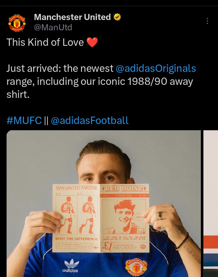 deepestredMUFC's tweet photo. Corporate football hipsterism at its finest: Producing pretend fanzines to try and use fan culture to flog a load of £130 mass produced coats that looked awful the first time round but now have nostalgia appeal. https://t.co/XzF6B8cf1g