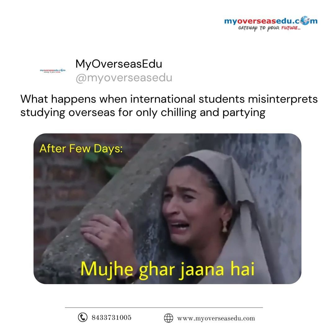 😂😂

#myoverseasedu #overseaseducationconsultant #studyabroad2023 #studygram #studymeme #memes😂 #memesdaily #officialmemes #indianmemesdaily #bollywoodmemess #aliabhatt #bollywoodmemes😂 #studyincanada🇨🇦🇨🇦🇨🇦 #studyinusa🇺🇸 #studyinuk🇬🇧 #studyinaustralia🇦🇺 #foreigneducation