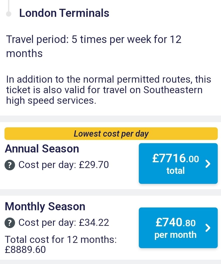 I grew up in a commuter town, I thought about moving back to buy. The season ticket is £7716/yr, or £740/month.

Basically any savings on housing are wiped out by commuting, and I lose an extra c.2hrs a day to be sat/stood on a crowded train.