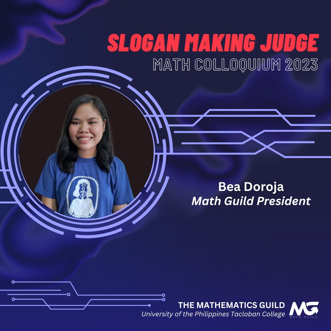upvtcmathguild's tweet photo. 𝗠𝗘𝗘𝗧 𝗢𝗨𝗥 𝗘𝗦𝗧𝗘𝗘𝗠𝗘𝗗 𝗣𝗔𝗡𝗘𝗟 𝗢𝗙 𝗝𝗨𝗗𝗚𝗘𝗦 𝗙𝗢𝗥 𝗧𝗛𝗘 𝗦𝗟𝗢𝗚𝗔𝗡 𝗠𝗔𝗞𝗜𝗡𝗚 𝗖𝗢𝗠𝗣𝗘𝗧𝗜𝗧𝗜𝗢𝗡

Good luck participants!

#TheMathematicsGuild 
#MathColloquium2023 https://t.co/JtEqkNVMD3