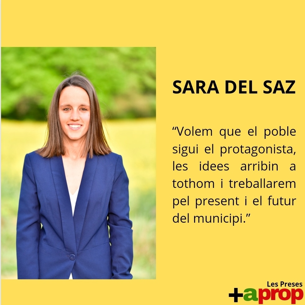 LPmesaprop's tweet photo. Sóc la Sara i he crescut fins ara al poble de Les Preses. 

Durant molts anys, vaig formar part de l’Esbart Marboleny i del CF Les Preses. Actualment, formo part de la Comissió de Festes de Les Preses.

M’agrada escoltar, ajudar i vull aportar el meu granet de sorra al municipi. https://t.co/fymLwFGUTA