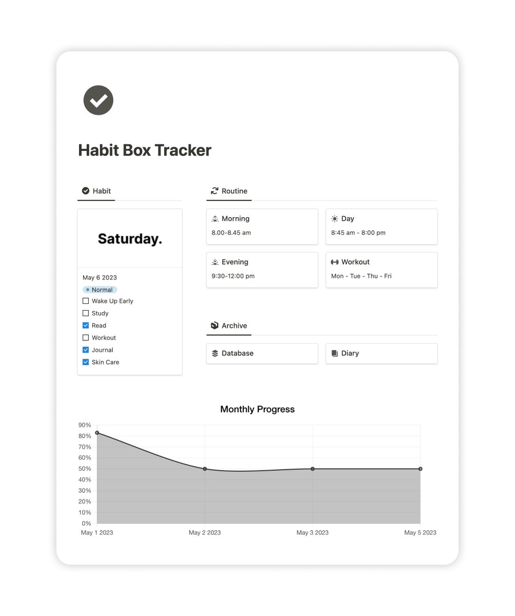 I've just updated my Habit Tracker 🚀

• Habits
• Routines
• Diary

All in one place.

Normally it is paid but for the next 24hrs, I'm giving away it for FREE.

Do you want a copy?

1. Follow <a href="/_heydave/">Dave</a>
2. Retweet
3. Comment