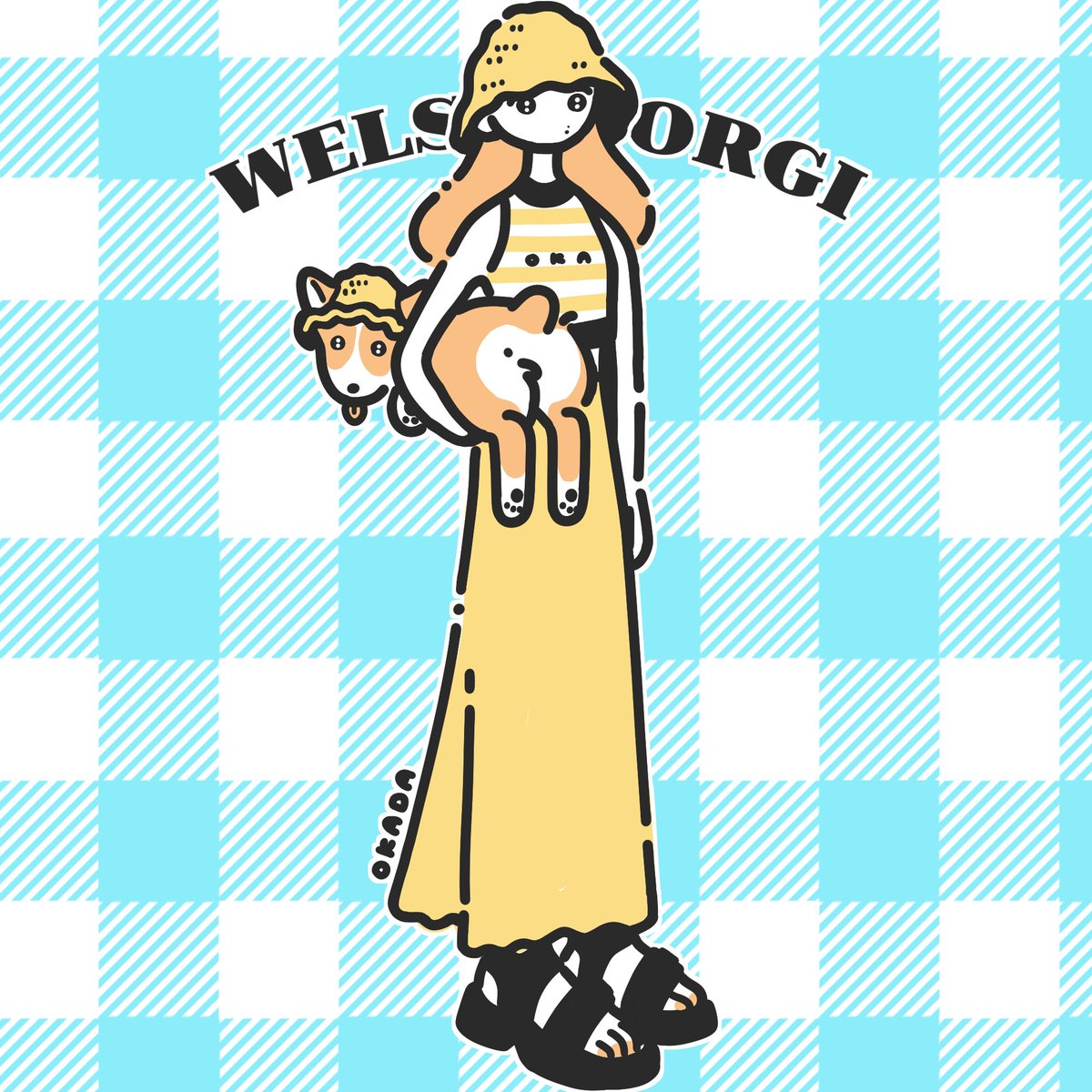 okada87769911's tweet image. #illustlation 
#イラスト
#welshcorgi