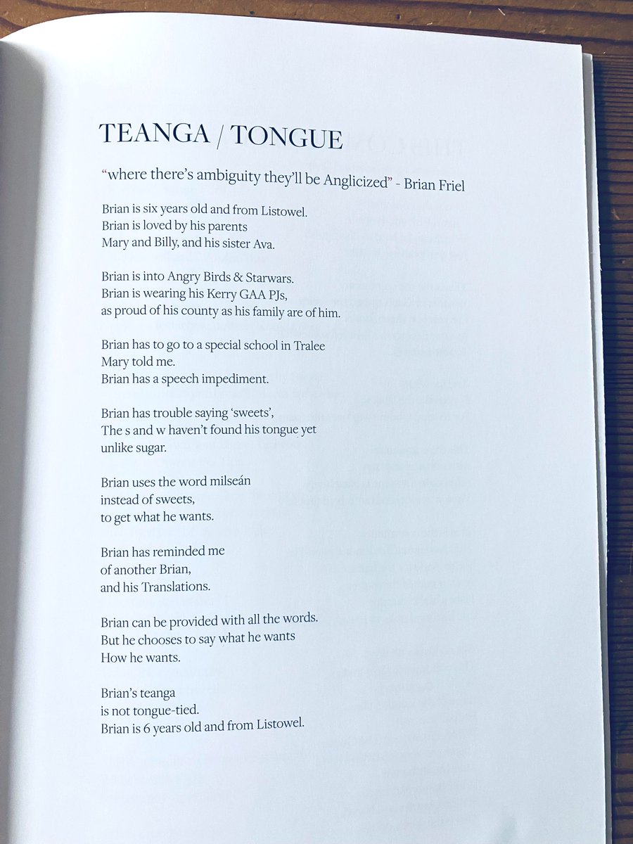 ‘Brian is six years old and from Listowel.’ — Stephen James Smith (@SJSwords)

#mypoetrybookshelf