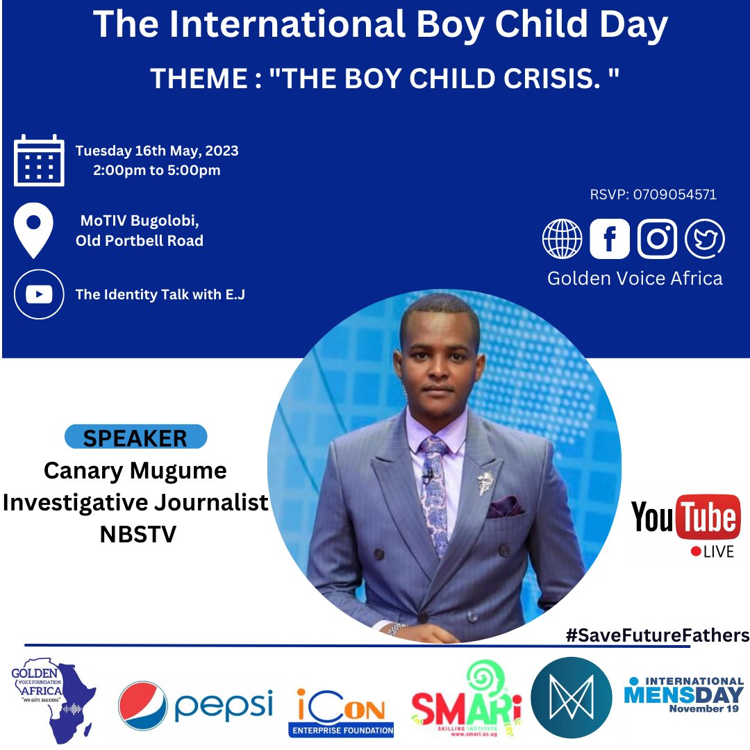 ElevateSM01's tweet photo. The day is tomorrow. "Gender equality is not a woman issue but rather a human issue" @HeForShe both men and women should be engaged in these conversations to build a safer generation for all #SaveFutureFathers @kyamageroandrew @CanaryMugume @JK_Kazoora https://t.co/S0QwQKgdS0