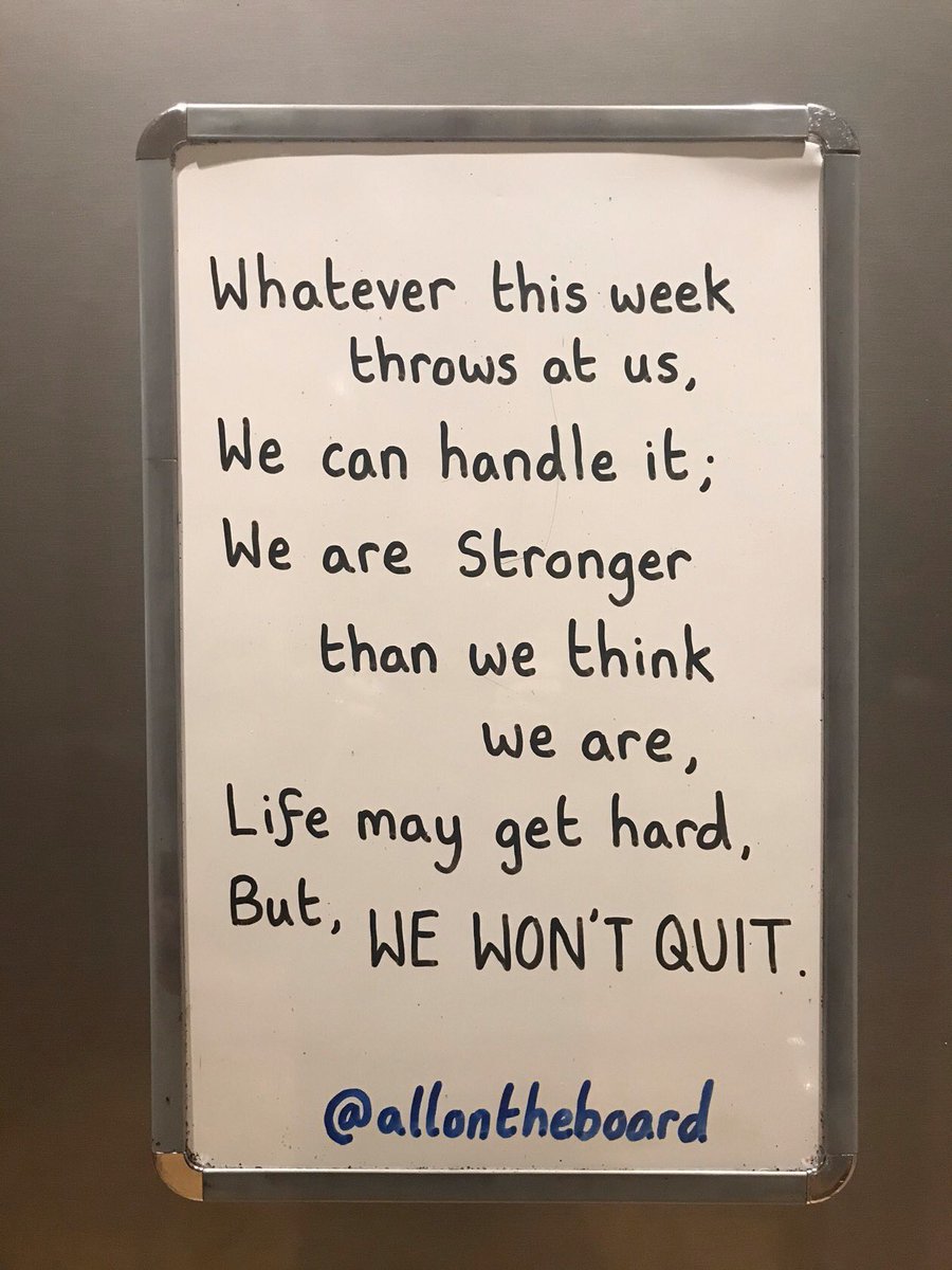 allontheboard's tweet photo. We are stronger than we think we are. Whatever this week throws at us we can handle it.

#MentalHealthAwarenessWeek #MondayMotivation https://t.co/1iTG2A6WcW
