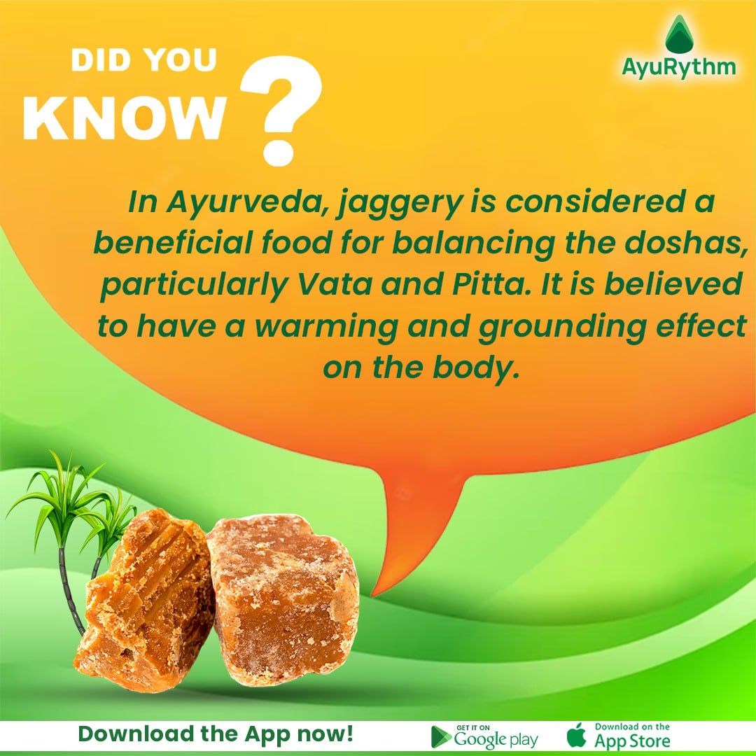 Ancient 🌿Ayurvedic secrets: #Jaggery holds a myriad of #health benefits you may not know.
📲 Install the App Now❗️
Android: bit.ly/3T6iW0a
IOS: apple.co/42dStlD
#Ayurythm #didyouknowthat #didyouknowfacts #didyouknowdaily #jaggeryfacts #sweetwisdom #naturalhealing