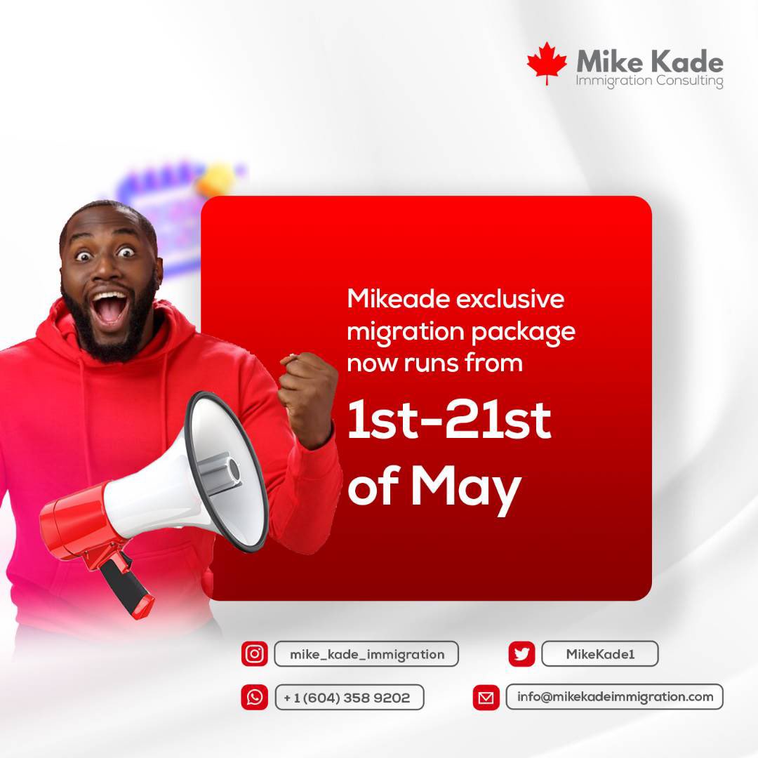 MikeKade1's tweet photo. Goodnews!!!
We've heard the your plights and decided to extend the promo to 21st of May. Isn't that great??
Now is the time to join in the lucky set, no More extension after this. Good luck to you all !
#migrationcanada #studyincanada #mikekadeimmigration #studypackage https://t.co/GArBsOYany