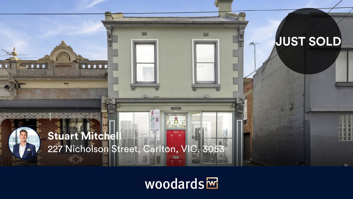RealEstateBay's tweet photo. 🛌 2 🛀 1 🚘 1
📍 227 Nicholson Street, Carlton, VIC, 3053

My latest sale on RateMyAgent.

https://t.co/lr99SUGusb

...
#ratemyagent #realestate #Woodards_Carlton https://t.co/X6l4WmmNE3
