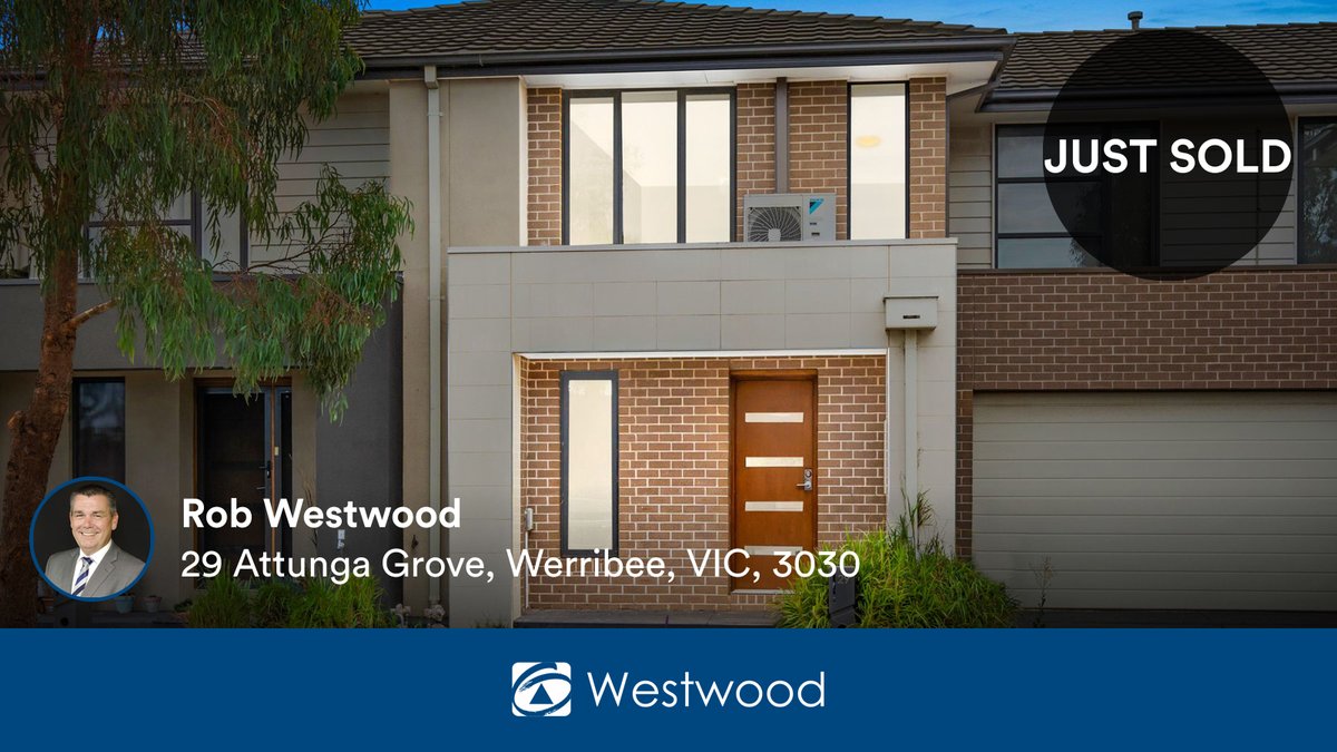 RobWestwoodFN's tweet photo. 🛌 2 🛀 2 🚘 1
📍 29 Attunga Grove, Werribee, VIC, 3030

My latest sale on RateMyAgent.

https://t.co/8FAQQJhOBq

...
#ratemyagent #realestate #First_National_Westwood https://t.co/LbsOpHOlgu