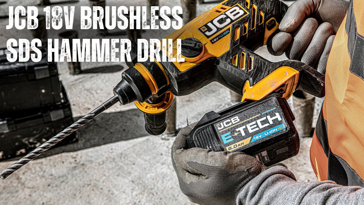 JCBtools's tweet photo. It’s the business! ☛ 18V SDS Rotary Hammer Drill with Brushless Motor Technology 💯
25% more power
50% more run time
Available here: 👀
https://t.co/7qqxAZJAir
#concrete #bigboystoys #powertools #BrushlessTools #ConstructionUK #OnSite https://t.co/r8LW1Ith7k