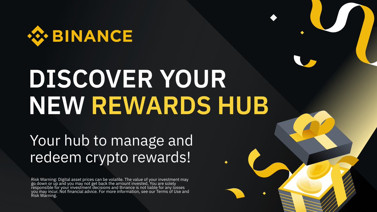 Introducing the #Binance Rewards Hub! Your one-stop portal where you can  participate in various activities and redeem crypto rewards. Check it out  ➡️ https://t.co/c7vxZMIxYD