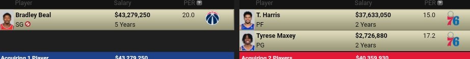 joelbibit's tweet photo. Sixers trade https://t.co/pzwZ0GcDGp