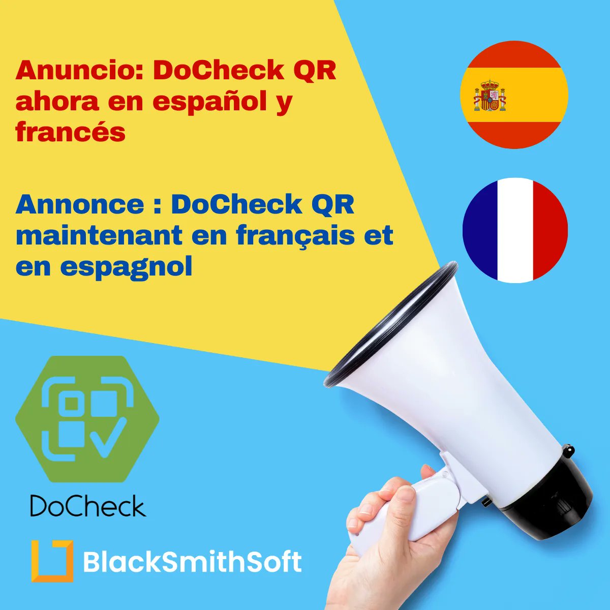 blacksmithsoft1's tweet photo. ES: "Anuncio: DoCheck QR ahora en español y francés".
FR: "Annonce : DoCheck QR maintenant en français et en espagnol". 
https://t.co/E4RZtrAyE7 #autodesk #microsoft #sharepoint #autodeskconstructioncloud https://t.co/q7upZS6fHo