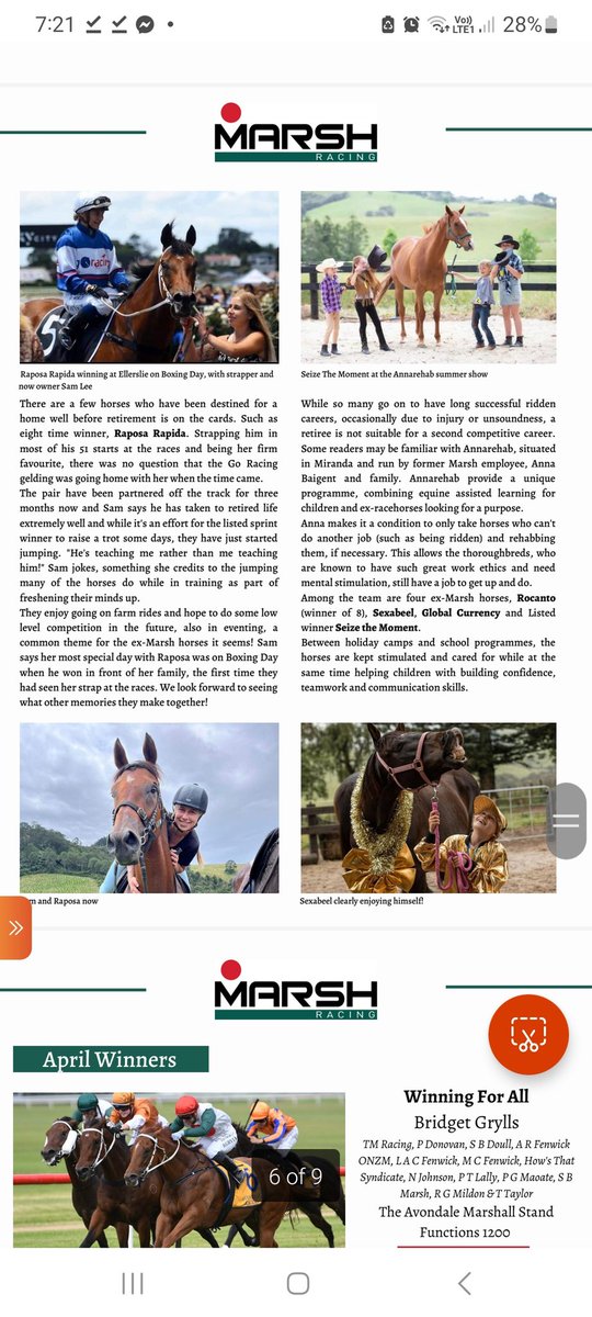 BaigentAnna's tweet photo. Wonderful write-up in Marshes newsletter about the business and the niche we fill on the racing side of things. I sometimes find it difficult to sum up what the business is about breifyl and succinctly, and Emma has done it perfectly here. Thanks team. 👏😁🔥👍 https://t.co/vfULalIqXO