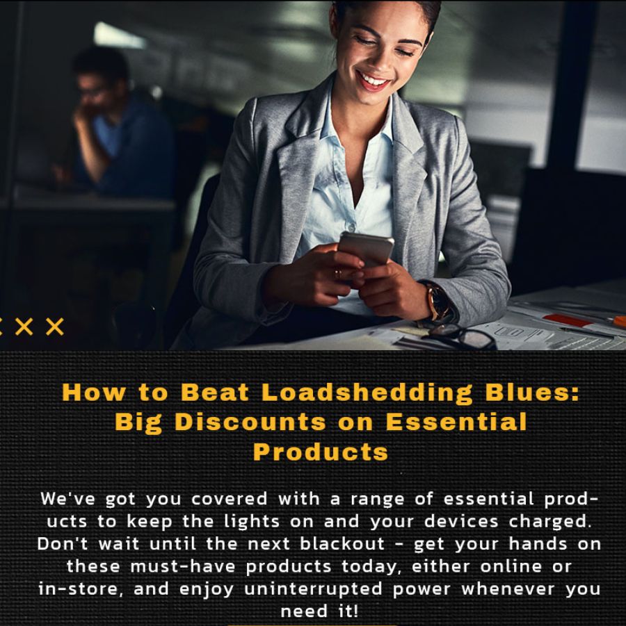 HomePCCC's tweet image. Beat loadshedding blues with these big discounts

Don't wait for the next blackout, get your hands on these must-have products today. mailchi.mp/homepc/beat-lo…