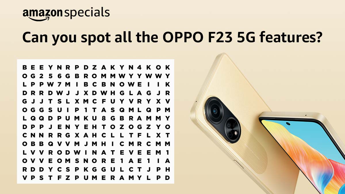 If you are an OPPO fan, you're in for a treat! Spot all the features of the amazing OPPO F23 5G and share it in the comments with #OPPOF235GOnAmazon. 5 lucky winners stand a chance to get Amazon Pay balance worth Rs 5000.