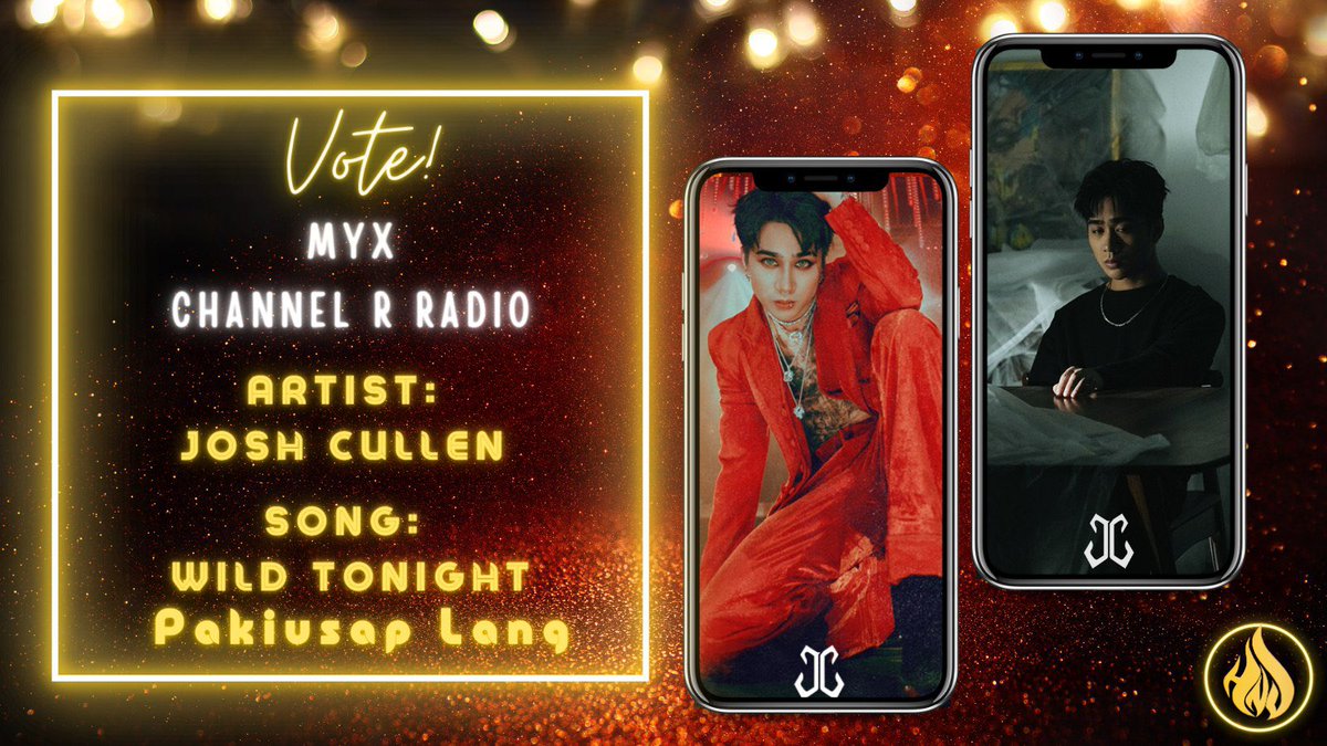 Here’s your daily reminder to vote for #WILDTONIGHT and #JC_PakiusapLang on MYX and Channel R Radio. 

Vote here:
🔗 myx.global/vote/

🔗 channelrradio.com/fanfaves/

For MYX, follow the format in the image below. ✨

@JoshCullen_s #JOSHCULLEN