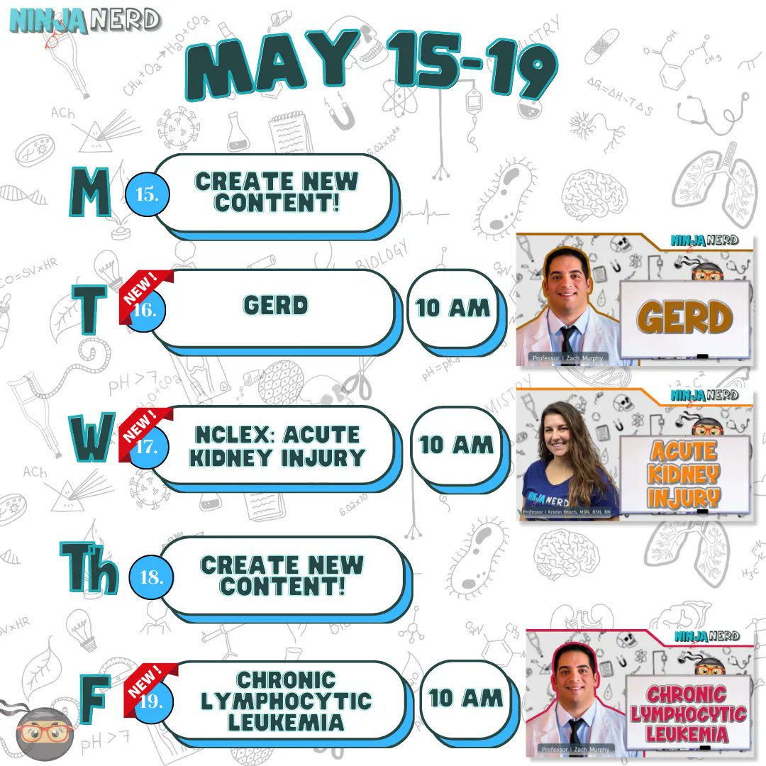 You may feel like you're drowning in medical school, but don't worry, Ninja Nerd has a life jacket of knowledge to throw you! 🌊 You’ve got this and we are here to help! Check out this weeks schedule!😻 #NinjaNerdScience #MedStudentProblems #StayAfloat