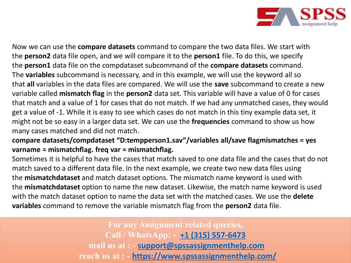 SPSSAssignment's tweet image. SPSS Assignment Help
Are you facing challenges with your SPSS assignments? No need to fret, as our website provides top-notch " SPSS Assignment Help" for students at all academic levels.
Visit: bit.ly/3LSwitM
#educationalwebsite #assignments #spssassignmenthelp #help