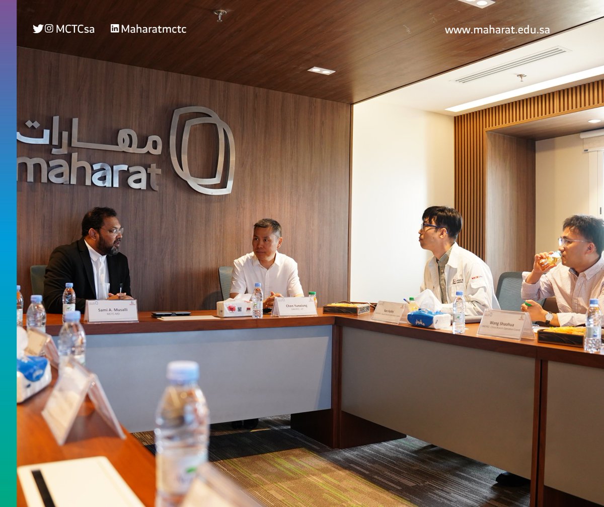 MCTCsa's tweet photo. We would like to thank Mr. Chen Yunxiang Sinopec VP and his team for visiting #Maharat Training Center at Nariyah. https://t.co/1LGzqx2bFv
