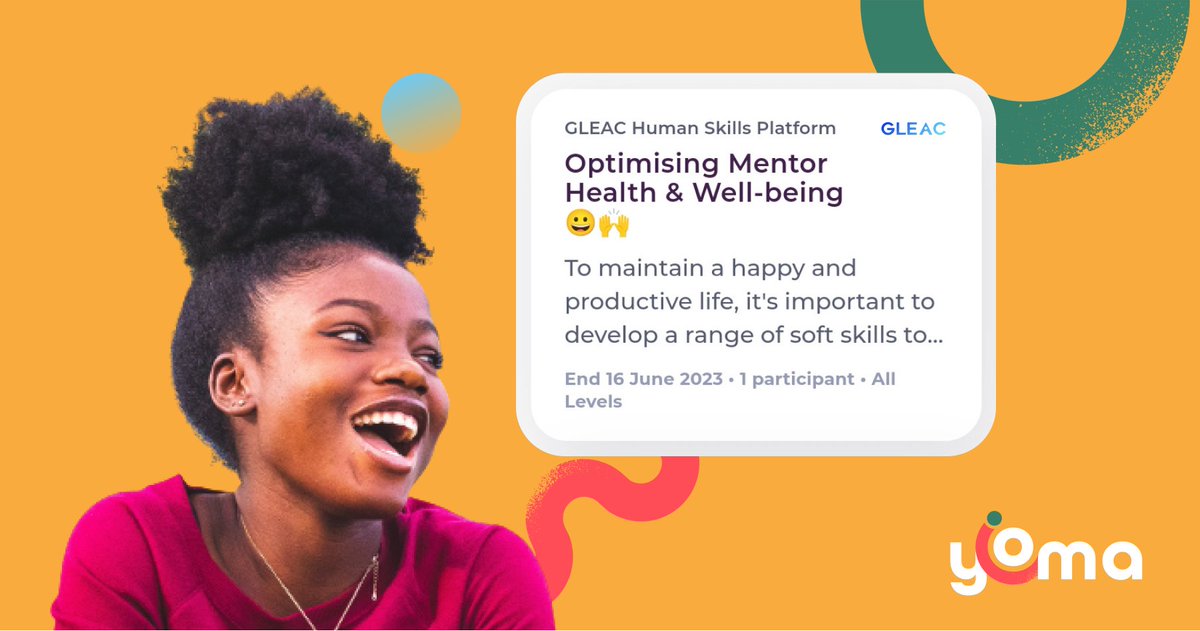 When we take our #MentalHealth seriously, we thrive!

Optimising Mental Health and Well Being, by #GLEAC, aims to help you learn how to thrive mentally, and as a result, professionally and academically!

Apply today!
app.yoma.africa//opportunities…