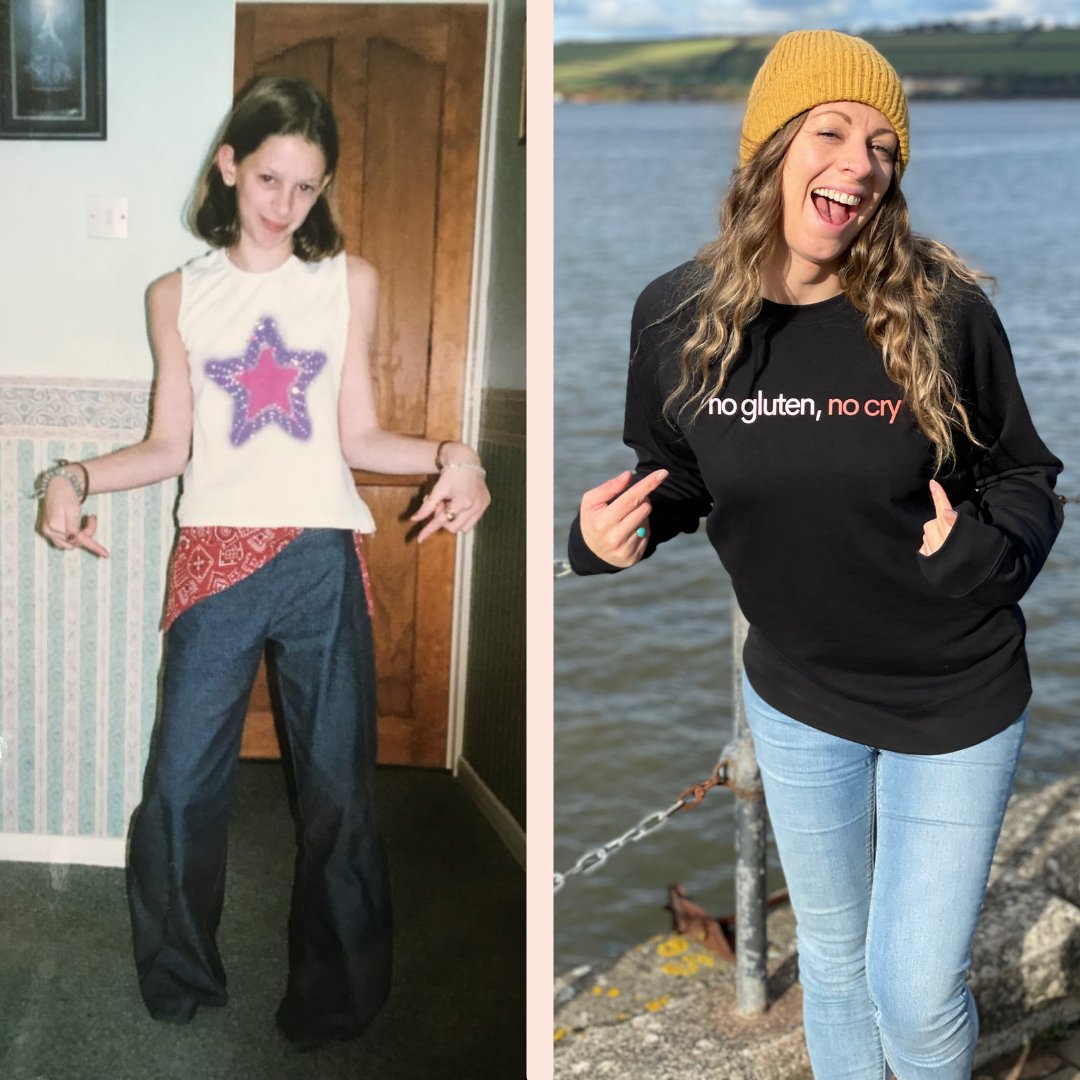 I was diagnosed with coeliac when I was 12. I was short, skinny, ate like crazy but never put on weight, always had stomach ache. 

So many symptoms are not gut-related - anxiety, fatigue, anaemia, migraines, recurrent miscarriage. If in doubt, CHECK IT OUT. #coeliacawarenessweek