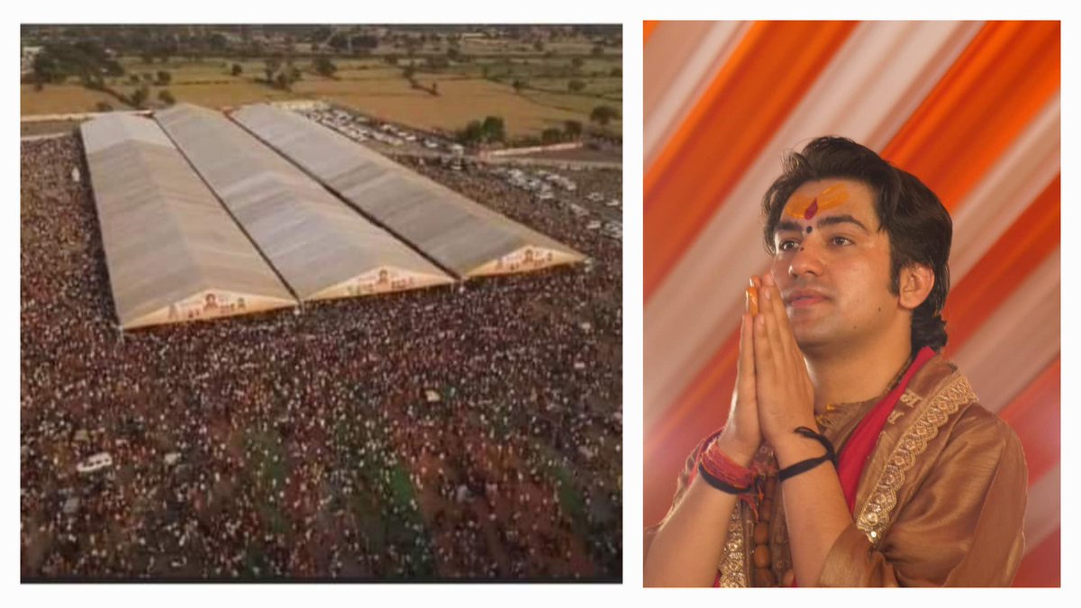 अबे " चिकन पकोड़े "  !
.
ये देख,  ये पटना में बागेश्वर धाम वाले बाबा के,  कथा सुनने वालो की भीड़  !
.
42 डिग्री कि गर्मी,  और 10 लाख लोगो कि भीड़,  जिसको तू नौटंकी कह रहा था!
.
दूसरे धर्म के बारे में,  टिपणी करने कि औकात तो है नही तुम्हारी , क्योकि सीधे पेल दिये जाओगे  !
.
🙏🙏