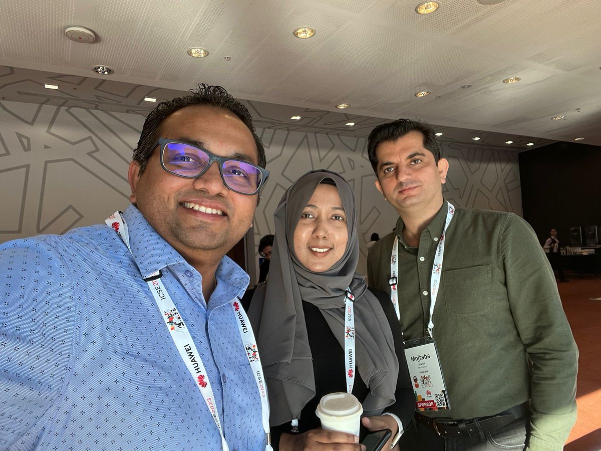 swarna601's tweet image. Its always great to get the old buddies together! ⁦⁦⁦@OvisLab⁩ team from ⁦@MonashUni⁩ at ⁦⁦⁦@ICSEconf⁩.

⁦@MojtabaShahin⁩
#ICSE2023 #monashinfotech #monashuniversity