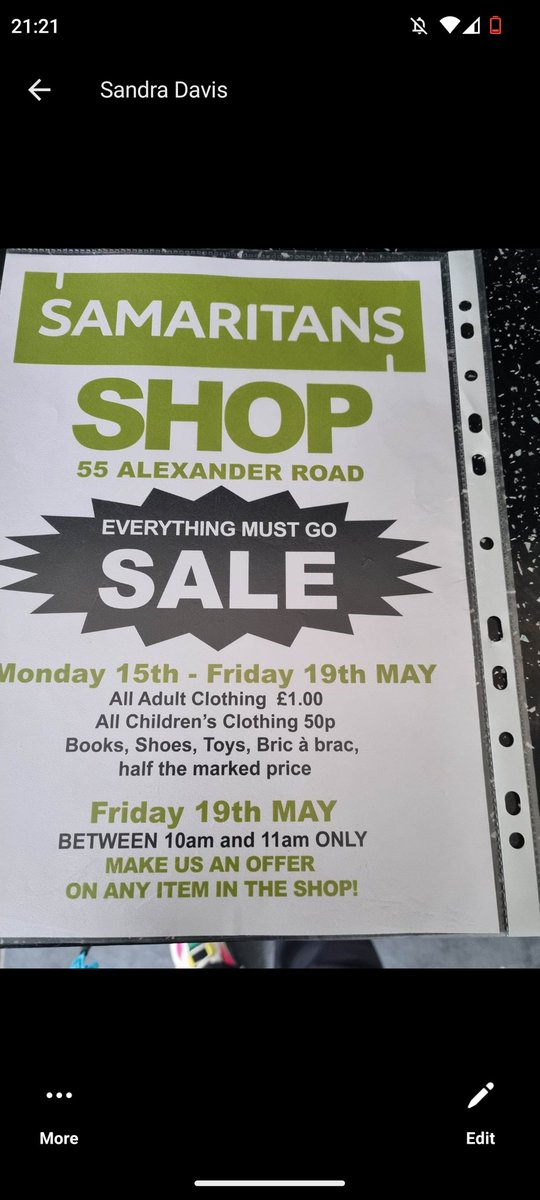 If you're in Grimsby and want to grab some bargains this week- we've got you! 
Come see us at 55 Alexander Road. DN31 1RD 💚

#Samaritans #Grimsby #charityshop