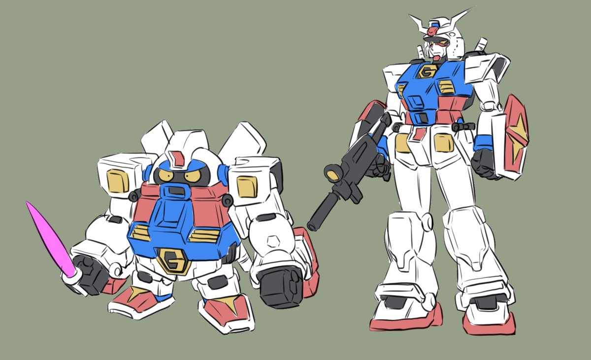 rx-78-2 weapon shield robot mecha no humans v-fin holding  illustration images