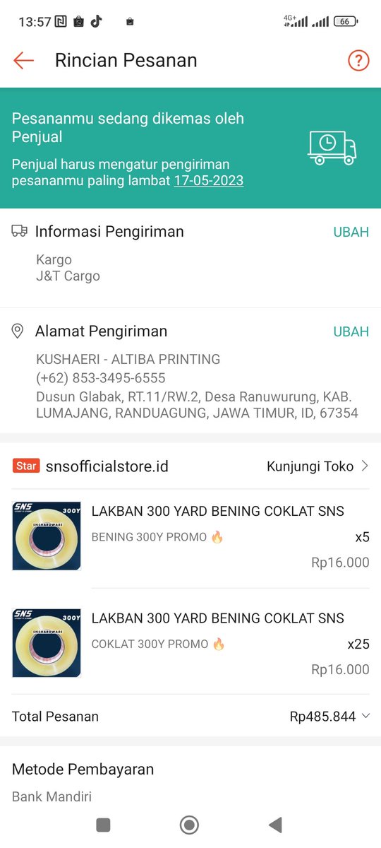 cacakkus's tweet photo. Terpaksa harus pesan lagi karena pesanan sebelumnya kurirnya pada tidur semua... Kenapa harus berpatokan estimasi, apa kalau Penhiriman lebih mereka merugi kah ? 
Apa perlu saya hapus opsi pengiriman JNE Trucking di ALTIBA PRINTING ... 

HELLO @JNECare paket JT63146157596 https://t.co/GblMmb4KN2