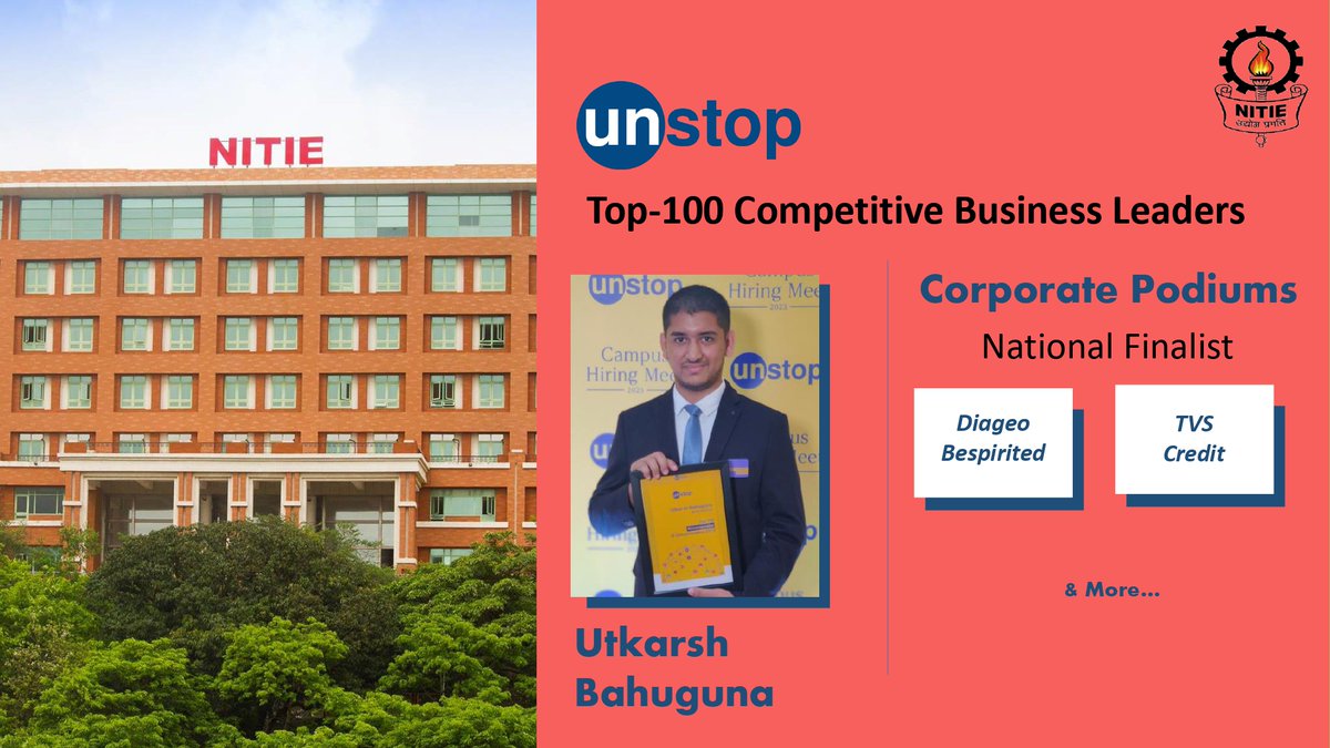 IIMMumbai's tweet photo. We are proud to announce that the 4 students (Dinesh Bauskar, Harsh Dapkawala, Utkarsh Bahuguna &amp; Samruddhi Gandhi) from the National Institute of Industrial Engineering (NITIE) Mumbai have achieved a remarkable feat of being recognized as Top 100 Competitive Business...(1/4) https://t.co/kg4KHiZvdo