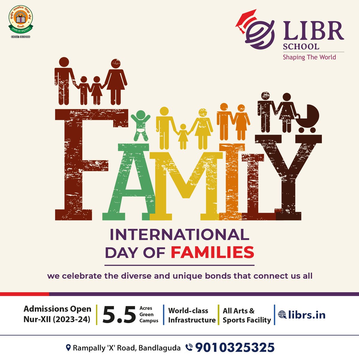 libr_school's tweet photo. Happy International Family Day!

#HappyInternationalFamilyDay2023 #internationaldayoffamilies #familyday #family #familytime #familyfun #love #familyfirst #familylove #familytrip #familyphoto #familygoals #familylife #familyisforever #libr #LeadIndiaBharatRatnas https://t.co/6NvxgYqu6Z