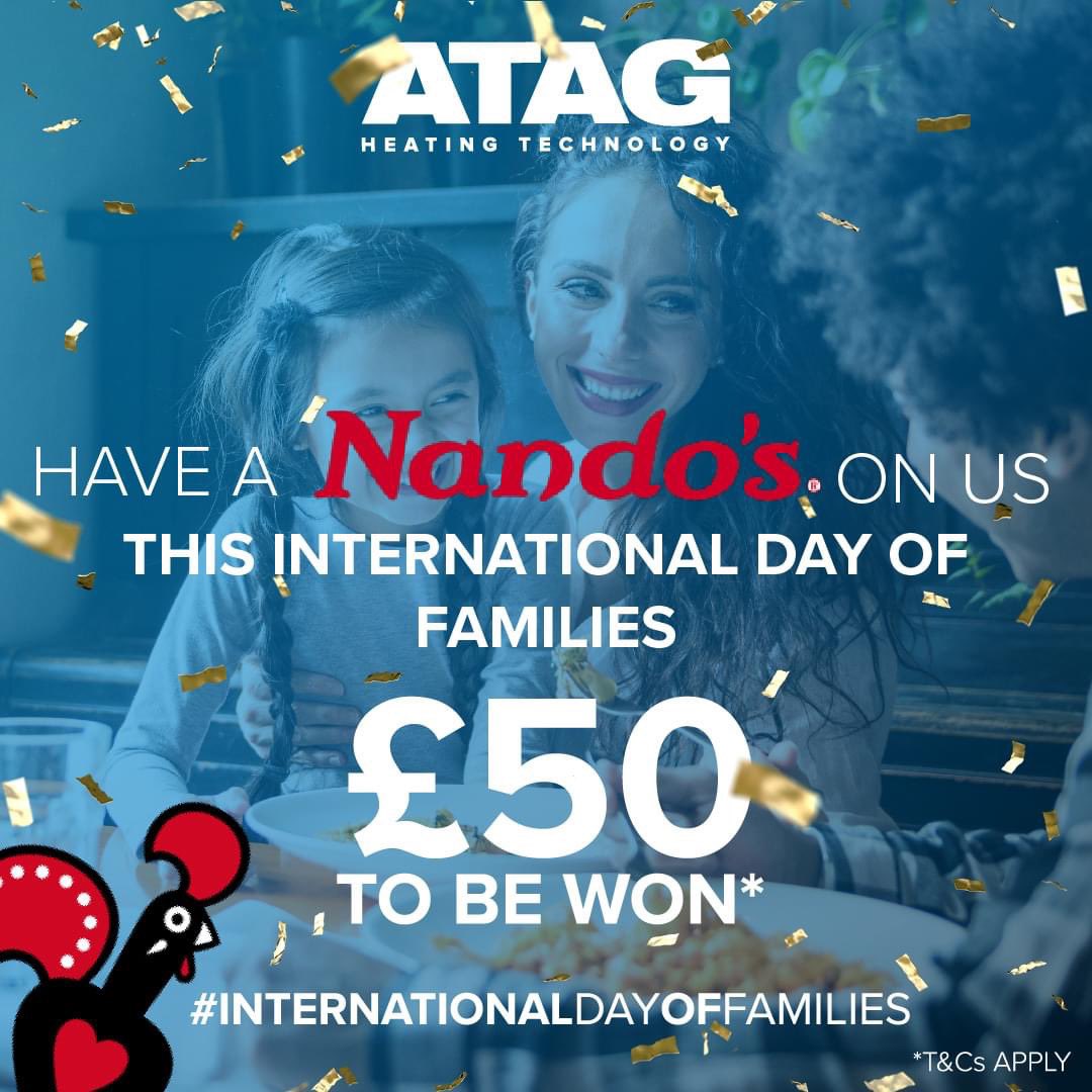 Family is everything and so is free food! Celebrate #InternationalDayOfFamilies with a chance to win a Nando's feast🎉🍗

To enter:
🍗Like this post
🍗Tag someone in the comments below
🍗You must be following us

Each comment is 1x entry
Winning comment announced on 18th May.