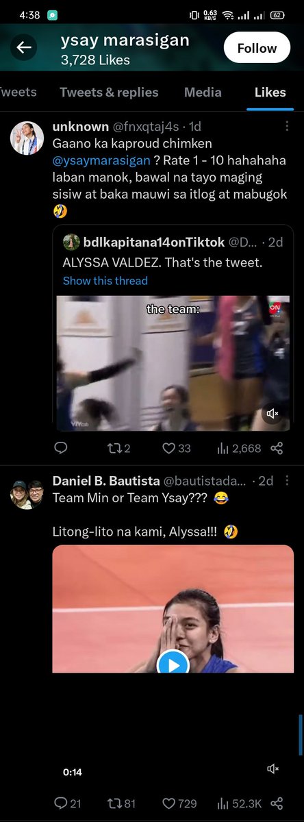 multisotanghoon's tweet photo. @MessMinchin3 @AlyssaValdez2 mess ang manok ko lumalaban #alysay https://t.co/LT9yKLdcUN