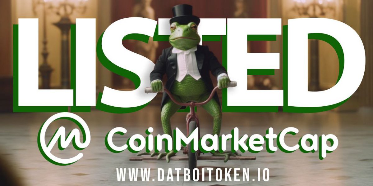 Whaddup? we're now on Coinmarketcap, Just saying :) #datboitoken #datboi #datboivspepe #pepe