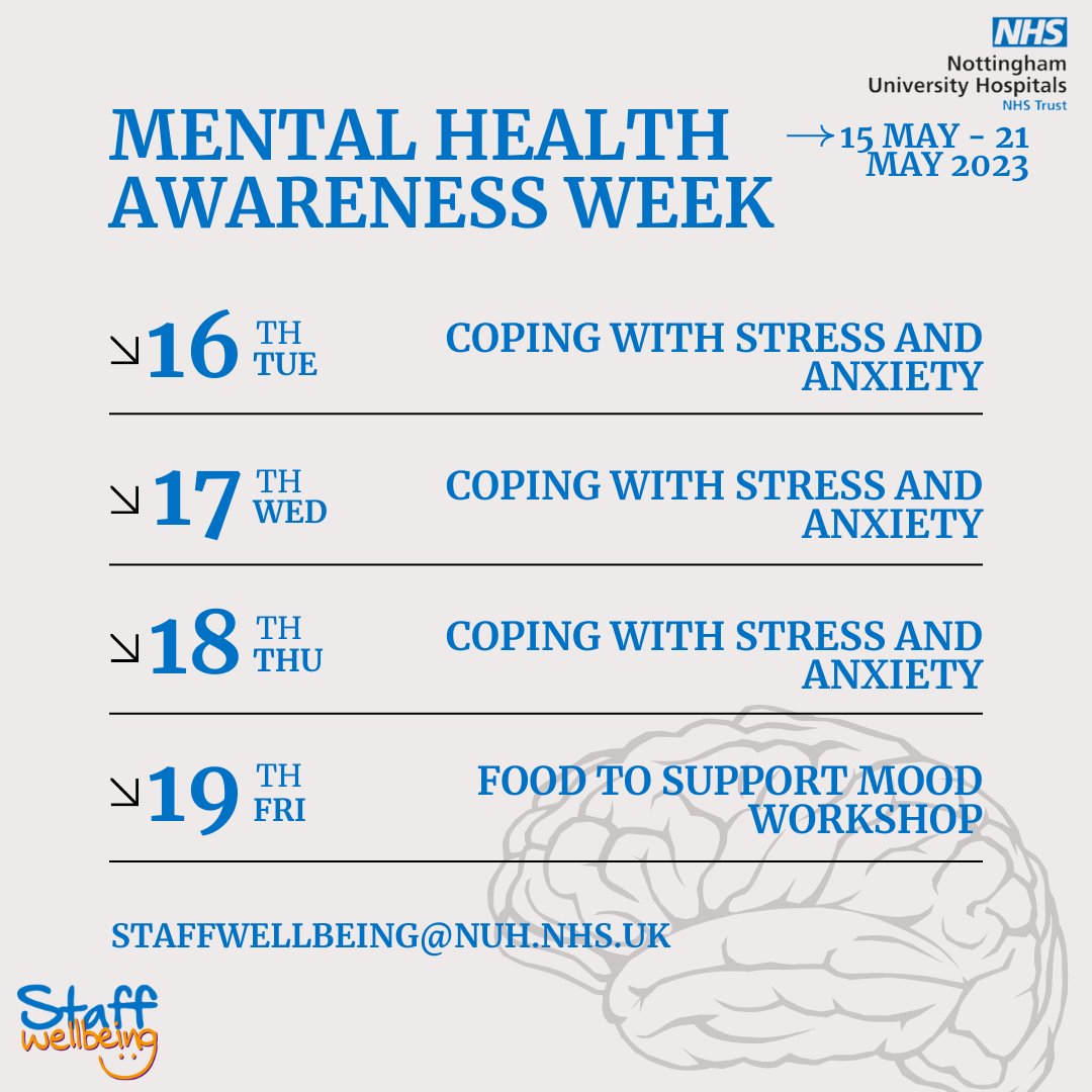 This week is Mental Health Awareness week! We have a few anxiety workshops and food to support mood workshops that will all be focused on mental health and what steps we can make to live a mentally healthier life! Check the tweet below for links