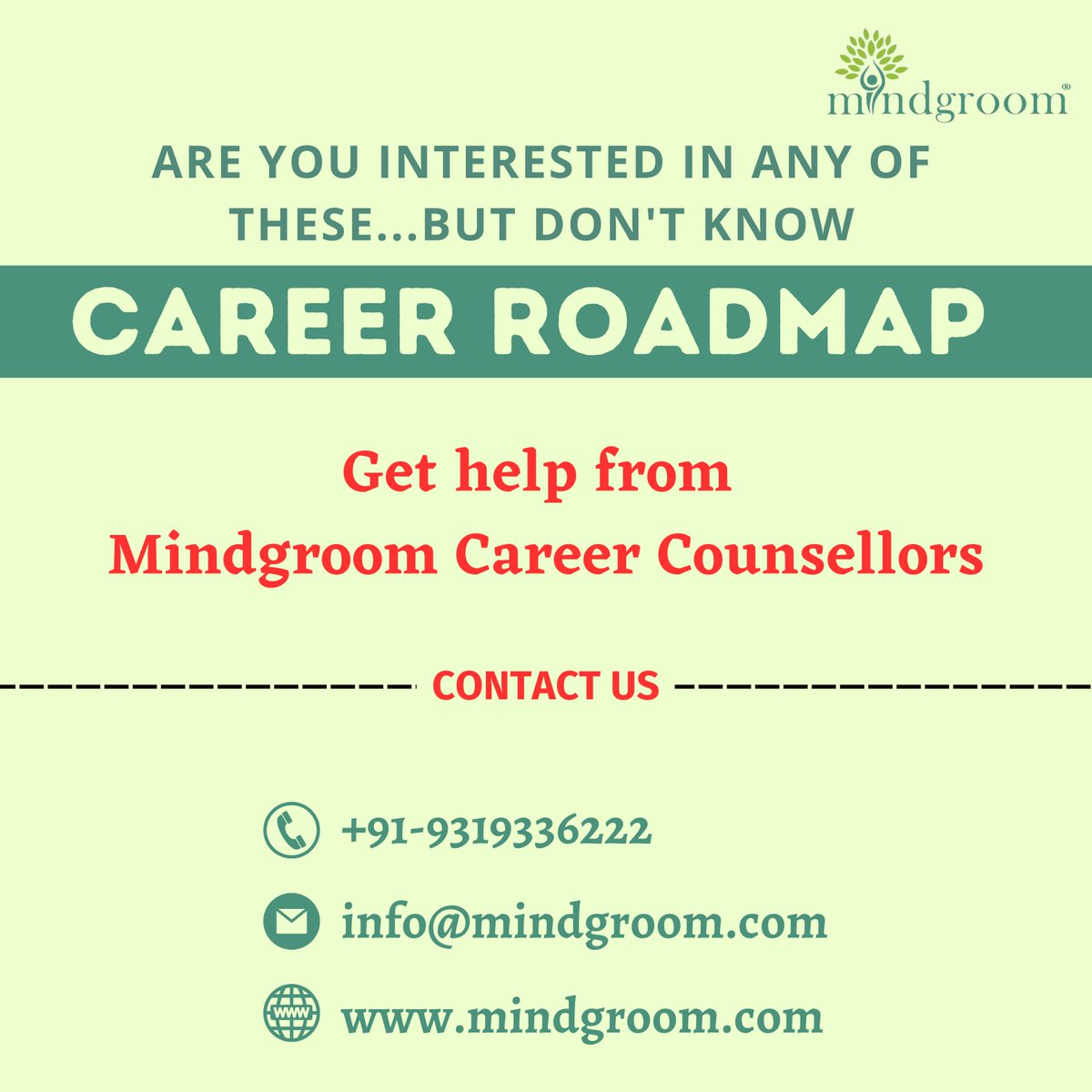 Top 5 trending careers in the #engineeringsector, handpicked by industry experts.
Call Now :- +91-9319336222
Mail us :- info@mindgroom.com
Website :- mindgroom.com

#engineeringcareers #careerpath  #careercoach #mindgroom #futureengineers #jobsearch #careerdevelopment