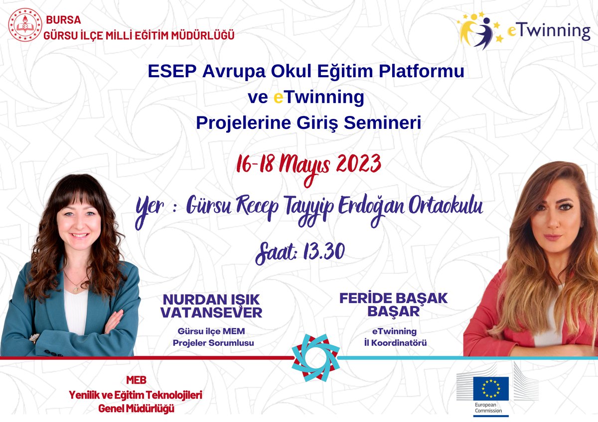 eTwinningGursu's tweet photo. Bu hafta ESEP Avrupa Okul Eğitimi Platformu ve eTwinning Projelerine Giriş Semineri ile Recep Tayyip Erdoğan Ortaokulu'ndayız. @GursuMem @FarukBektass @eTwinningBursa @Nurdanisk 
19sn https://t.co/o2NI2ouUVE