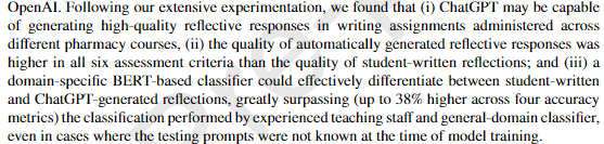 I am delighted to see our paper "Can Large Language Models Write Reflectively" has been accepted for publication in Computers &amp; Education: #AI. Check out open access publication: 
sciencedirect.com/science/articl… 

#ChatGPT #education #learninganalytics #aied