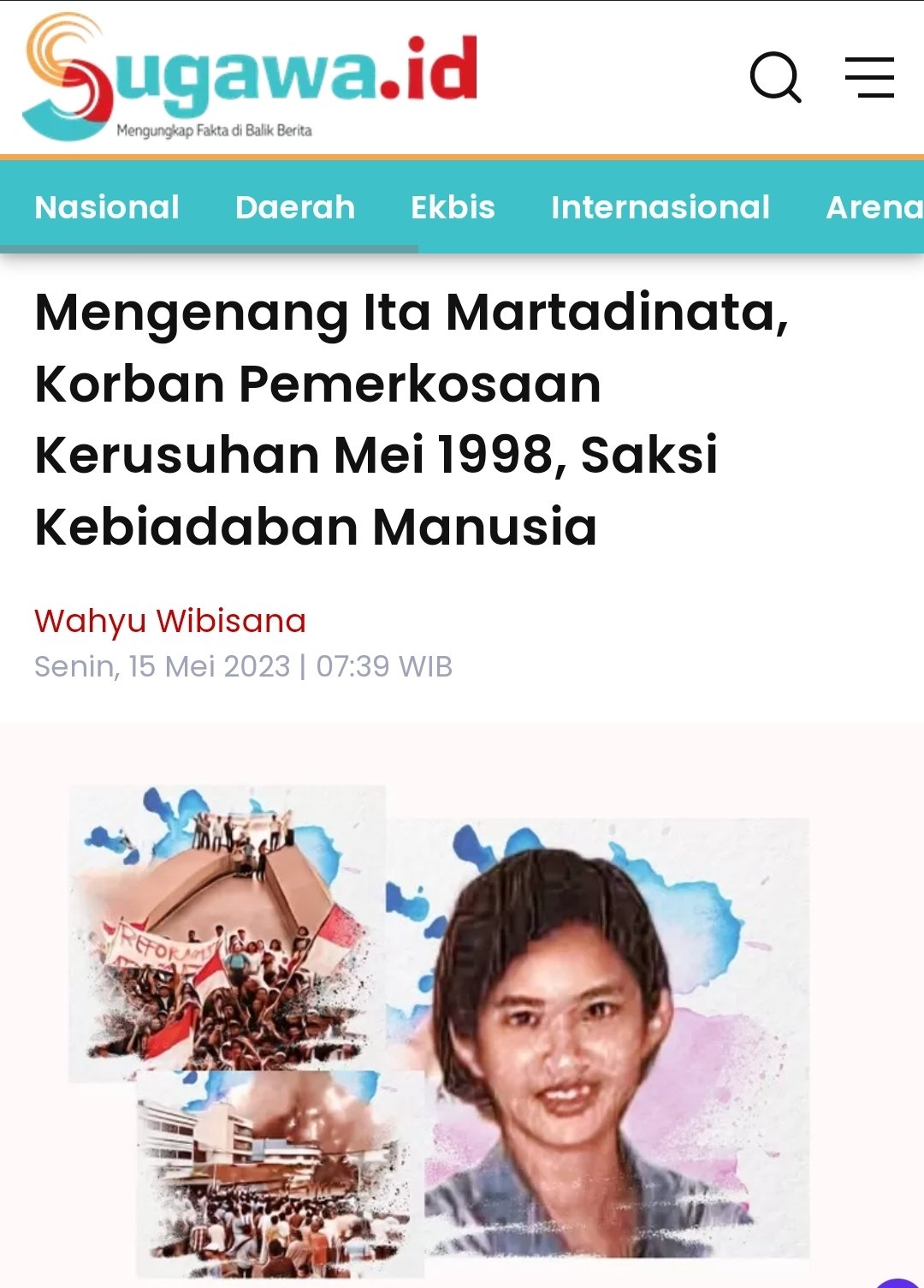 narkosun on Twitter: "Ngeri....😥 Mengenang Ita Martadinata, Korban