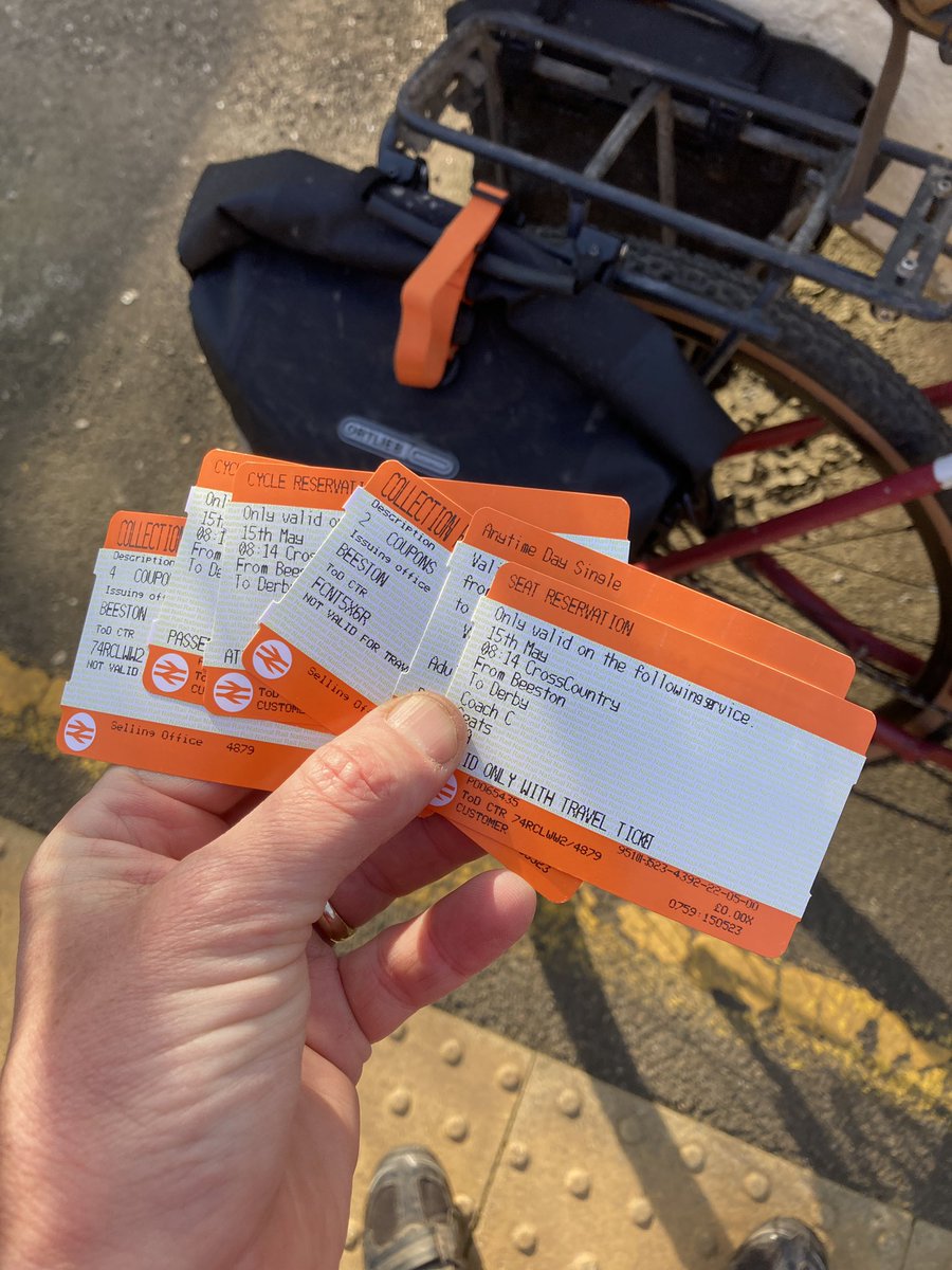 Alternative Transport Week starts today so I’m doing the train/cycling tango. The ticket machine slightly over did it though, especially seeing as it’s a single trip. @Jo_Pettifer_SRS @SRSCMAT