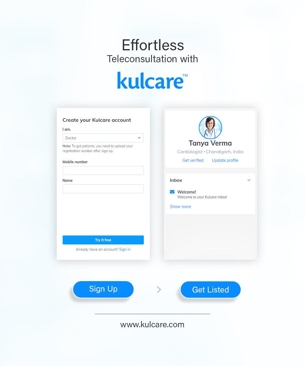 Become a part of digital healthcare and expand your practice with streamlined patient consultations at Kulcare. 

kulcare.com 

#telemedicine #telehealth #virtualhealthcare #onlineconsultation #telemedicineapp #virtualmedicine #healthtech #digitalhealth #Doctors