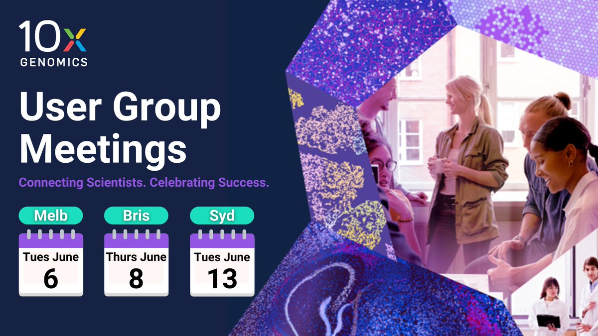 mscienceaustnz's tweet image. 👂presentations from leading 🦘scientists
🧑‍🤝‍🧑networking with your peers in the #SingleCell &amp;amp; #SpatialBiology communities

June 6 Melbourne: 10xgen.com/41ojNfa
June 8 Brisbane: 10xgen.com/3M0jG42
June 13 Sydney: 10xgen.com/3nQAJNE